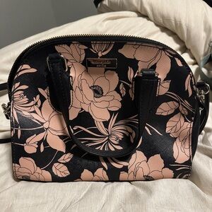 Kate Spade Black and Pink Floral Crossbody